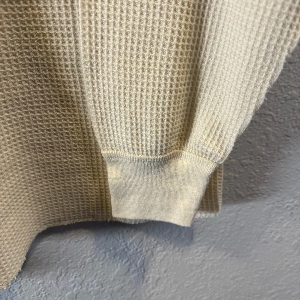 Hanes Cream Long Sleeve Thermal Shirt XL - Picture 4 of 6